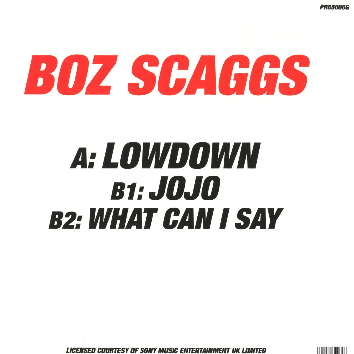 Boz Scaggs - Lowdown / JoJo / What Can I Say - Limited Release