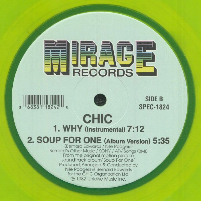 CHIC - Soup For One - "High Liner" Green Vinyl 12"