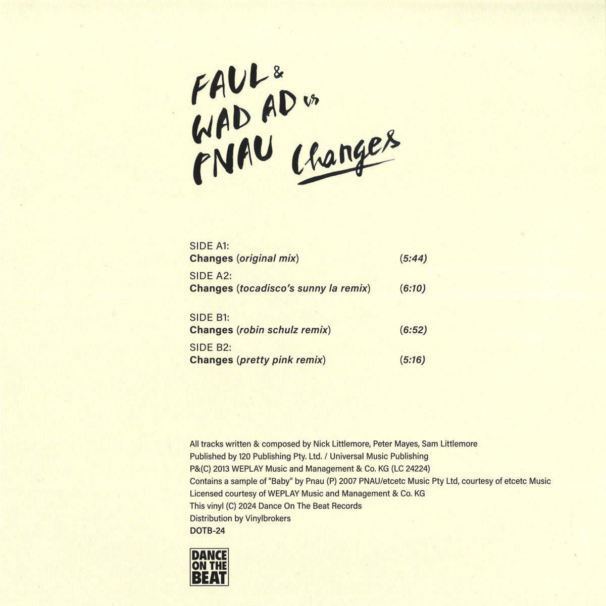 Faul & Wad Ad Vs. Pnau - Changes