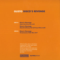 Gusto - Disco's Revenge - Blue Vinyl 12"