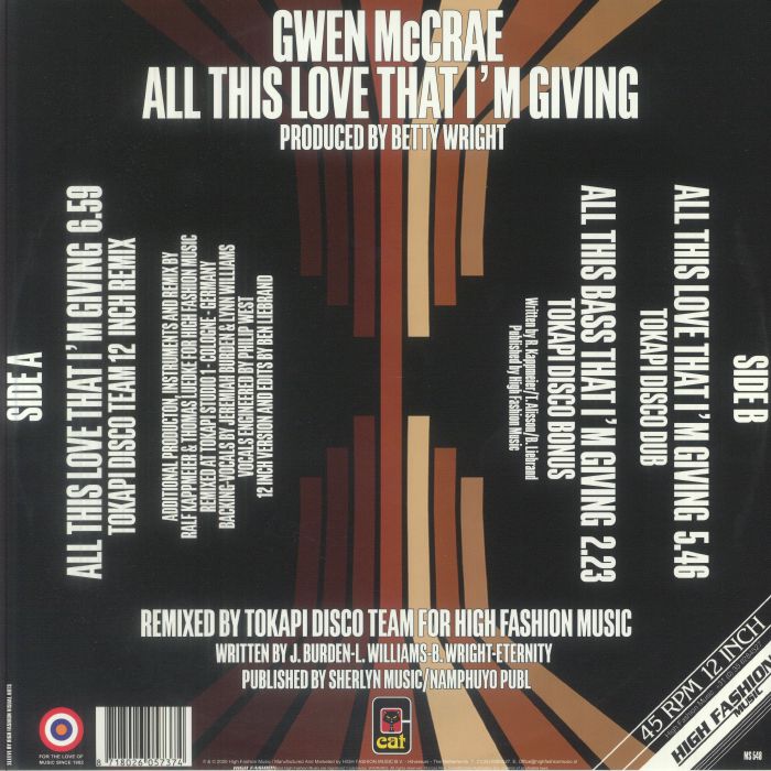 Gwen McCRAE - All This Love That I'm Giving 12"