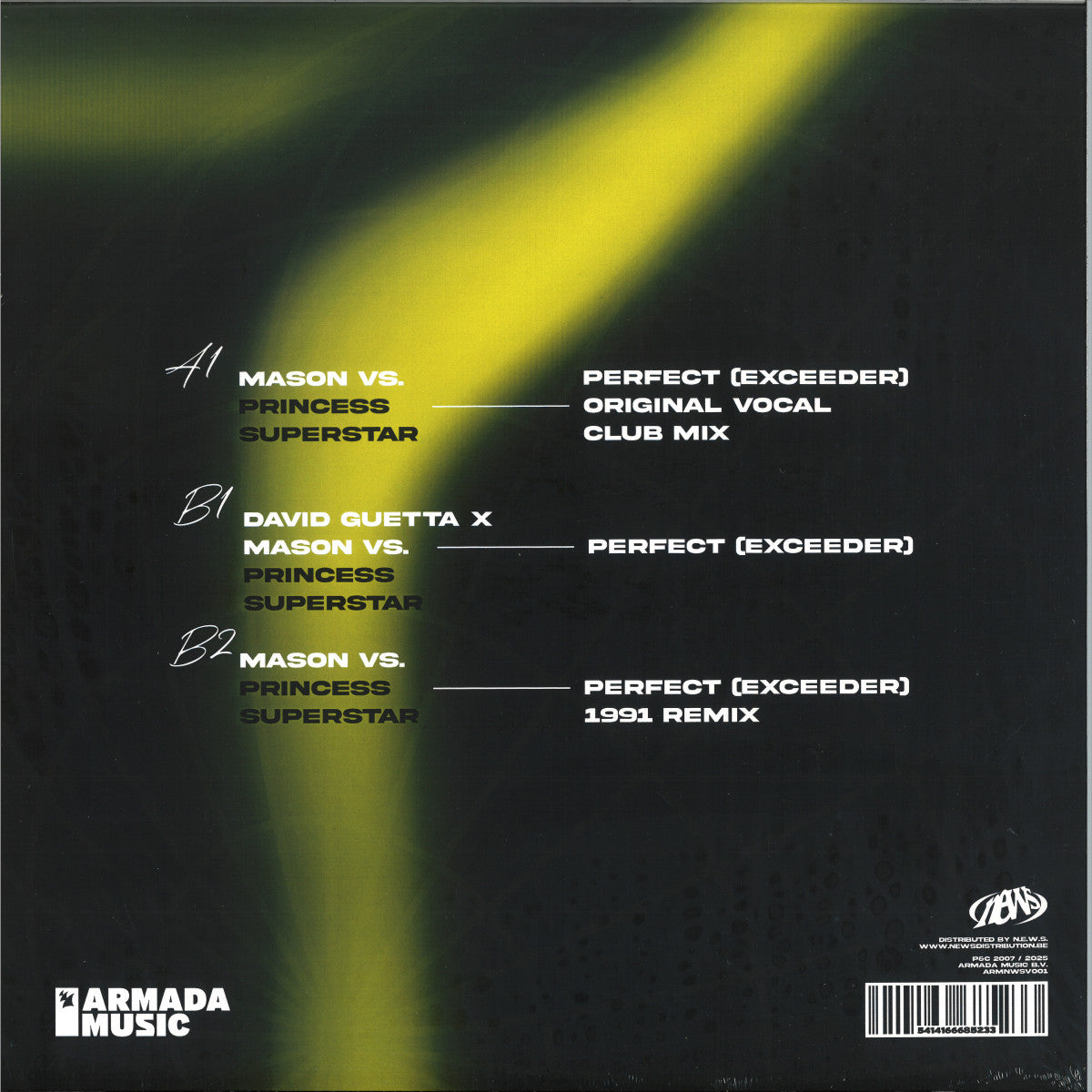 MASON VS PRINCESS SUPERSTAR - PERFECT (EXCEEDER) - Limited Edition Yellow Vinyl