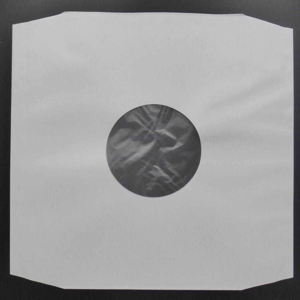 White Paper & Plastic Poly-Lined Cut Corner Record Inner Sleeves 90 gr - Pack of 10