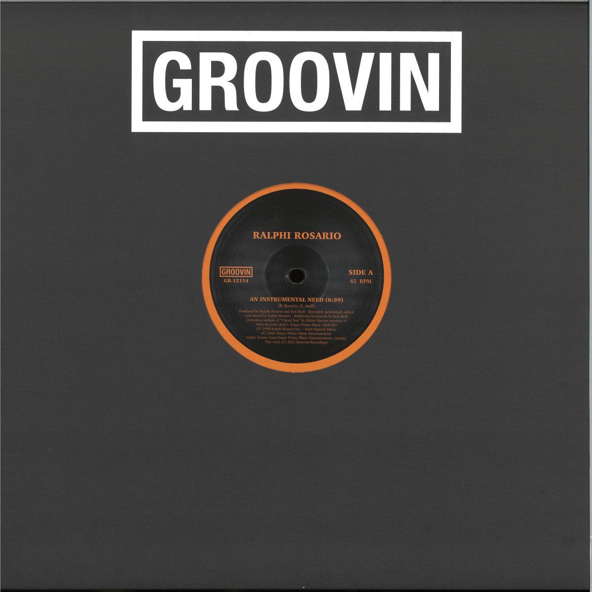 Ralphi Rosario - Pre Order - An Instrumental Need / Take Me Up (Gotta Get Up)