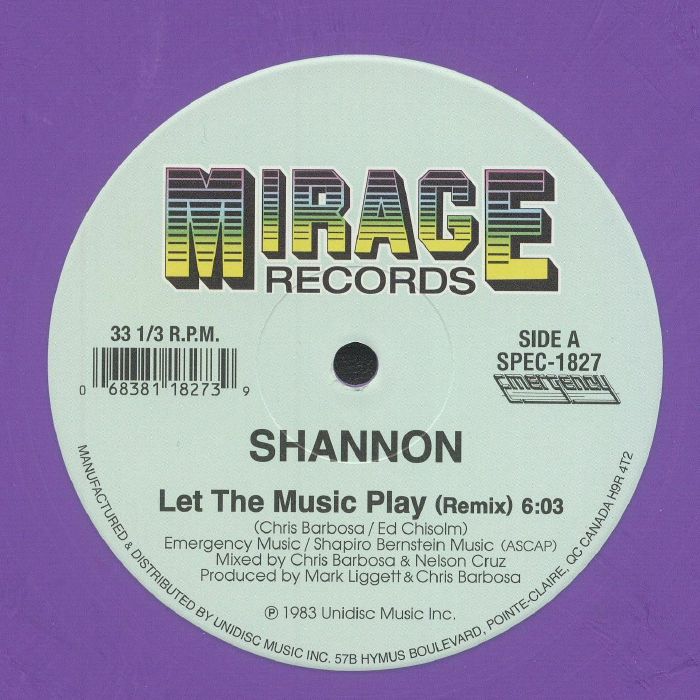 Shannon - Let The Music Play (Purple Marble Vinyl - Limited Edition 12"