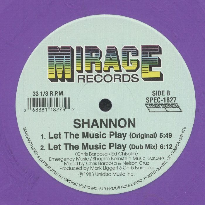 Shannon - Let The Music Play (Purple Marble Vinyl - Limited Edition 12"