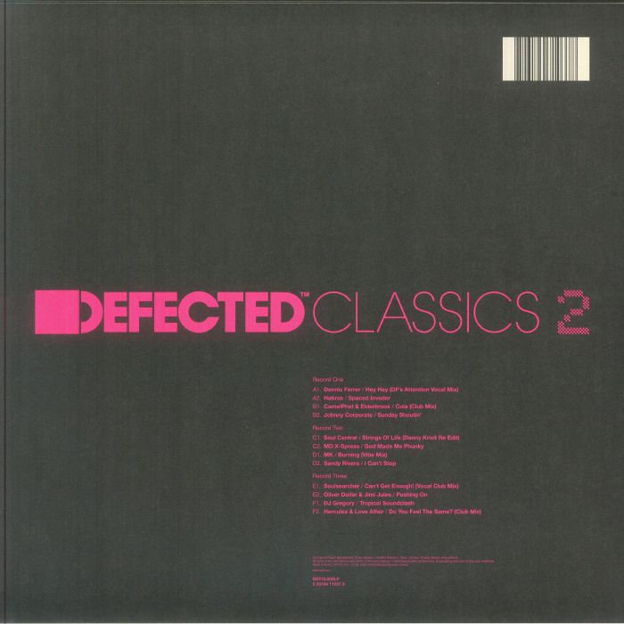 VARIOUS - Defected Classics Vol 2 - 3xLP In Debossed Spot-Varnished Sleeve