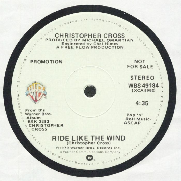 Christopher Cross -  Ride Like The Wind (reissue) 12"
