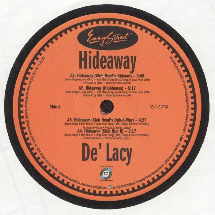 DE'LACY  - Hideaway