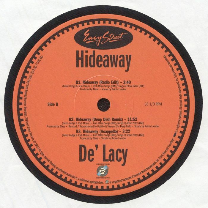 DE'LACY  - Hideaway
