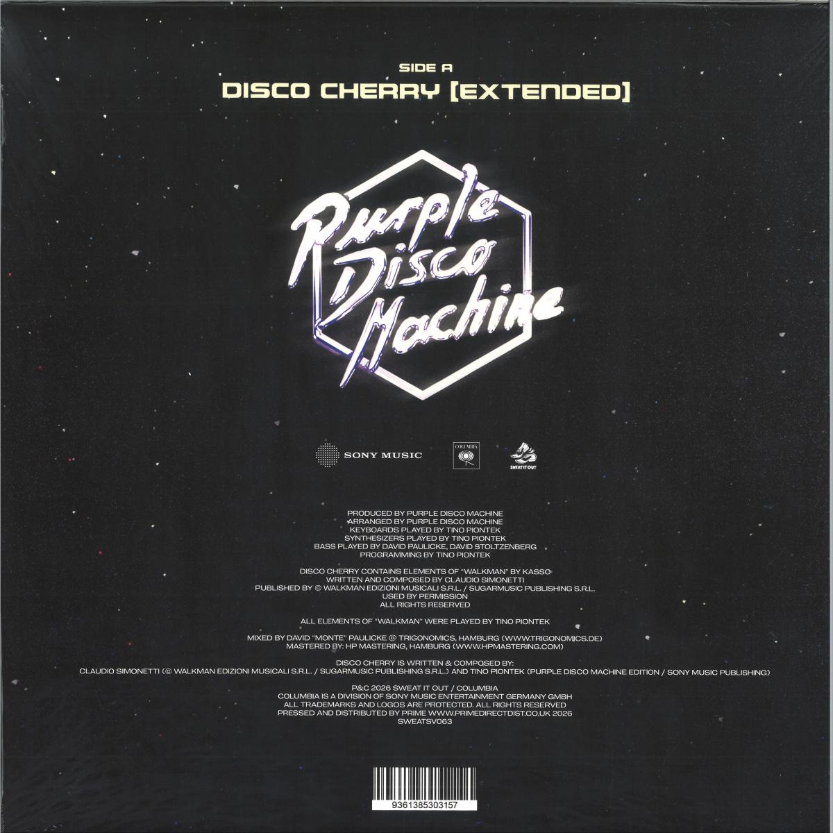 Purple Disco Machine  - Disco Cherry - Limited 1-sided etched 'Purple Cherry' Vinyl 12"