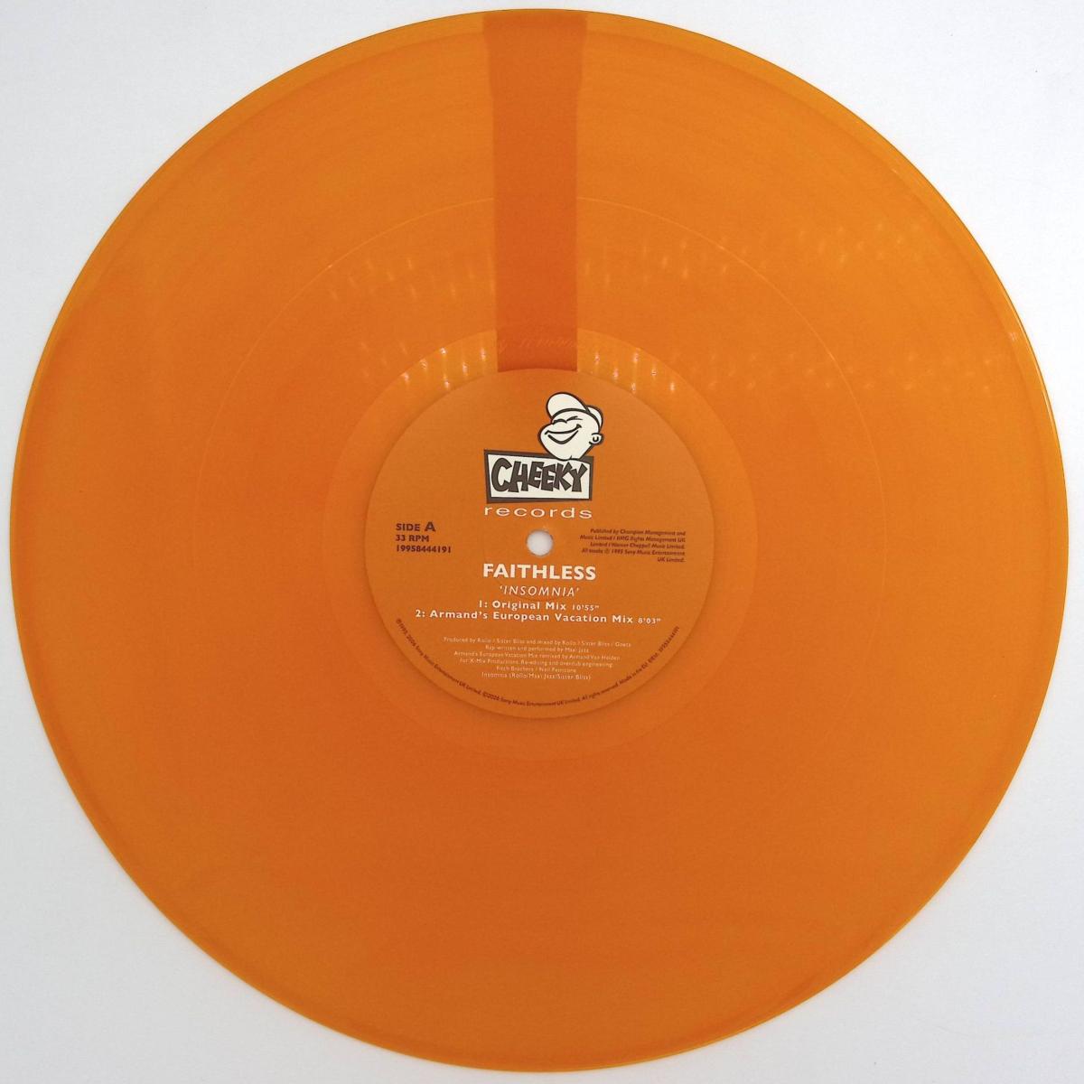 FAITHLESS - Insomnia (30th Anniversary Edition) - Limited Release on Orange Vinyl