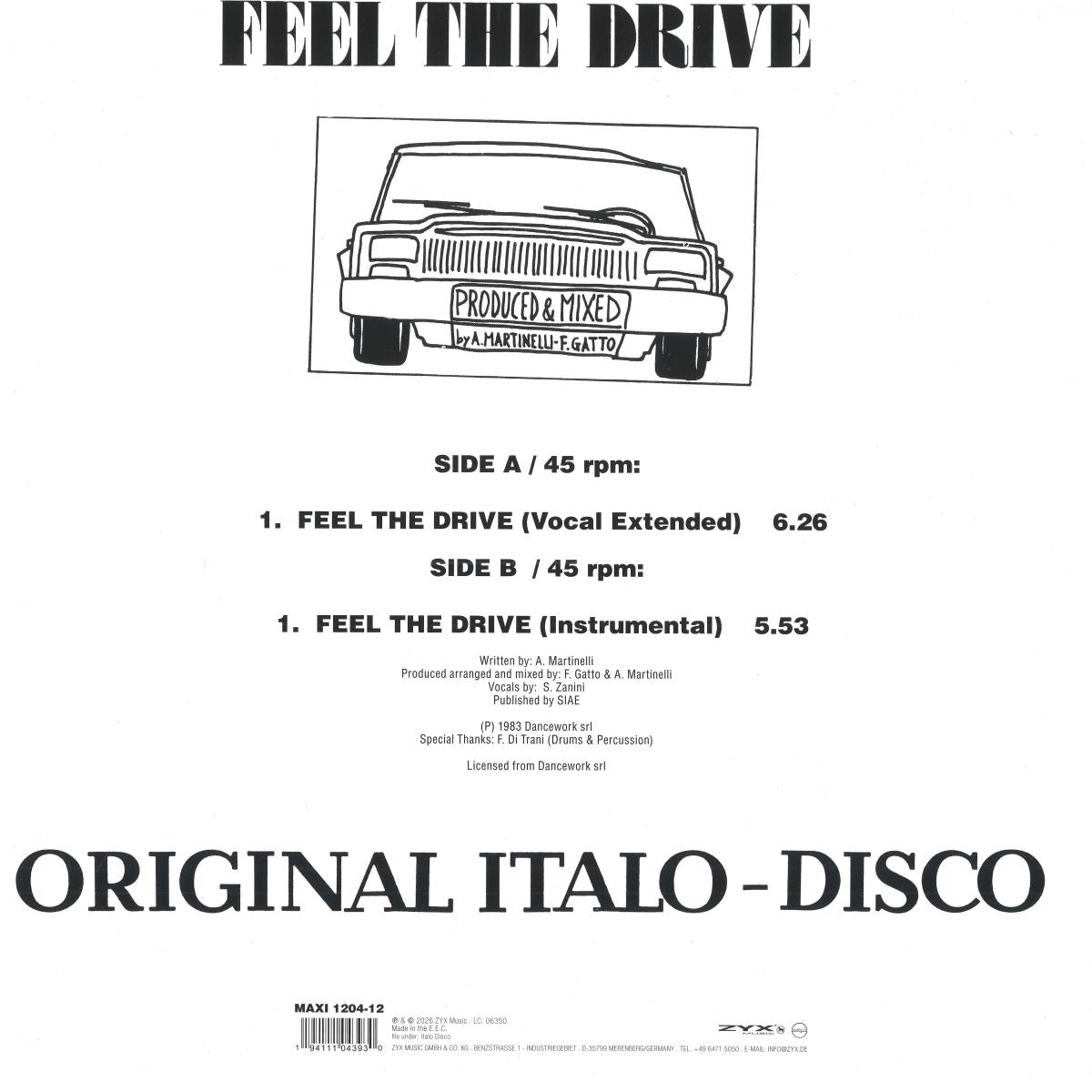 Doctor's Cat -  Feel The Drive   (Limited Grey Splattered  Vinyl 12")