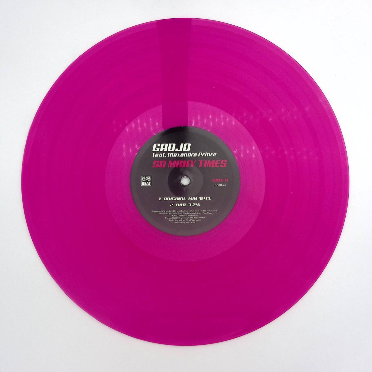 Gadjo feat. Alexandra Prince - So Many Times (Limited Translucent Pink 12" Vinyl)