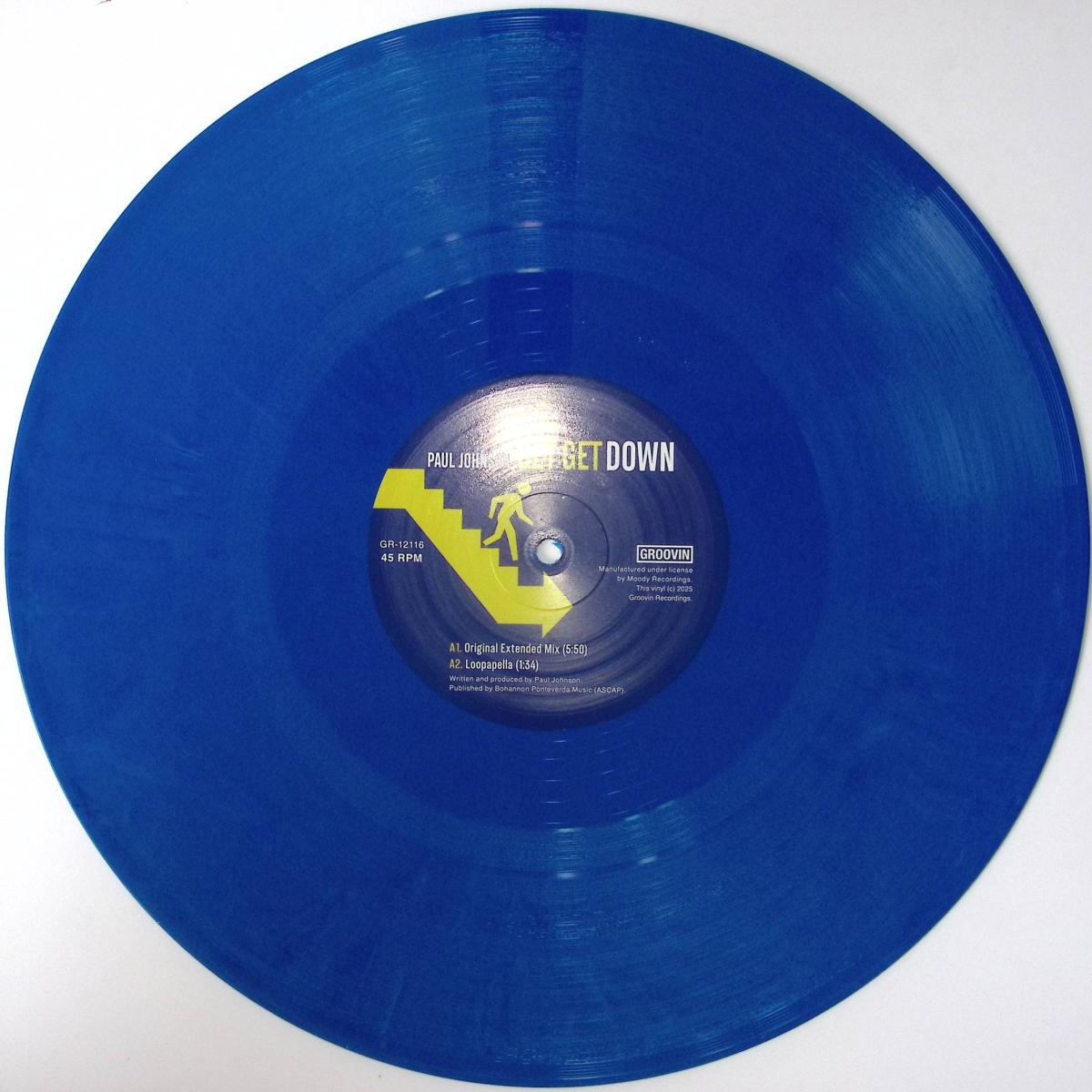 PAUL JOHNSON - GET GET DOWN - Limited Blue 12" Vinyl Release
