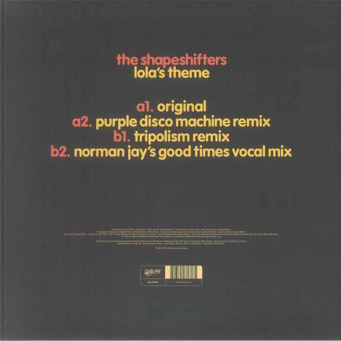 The SHAPESHIFTERS -  Lola's Theme (Original & Remixes) Limited Copies !!!