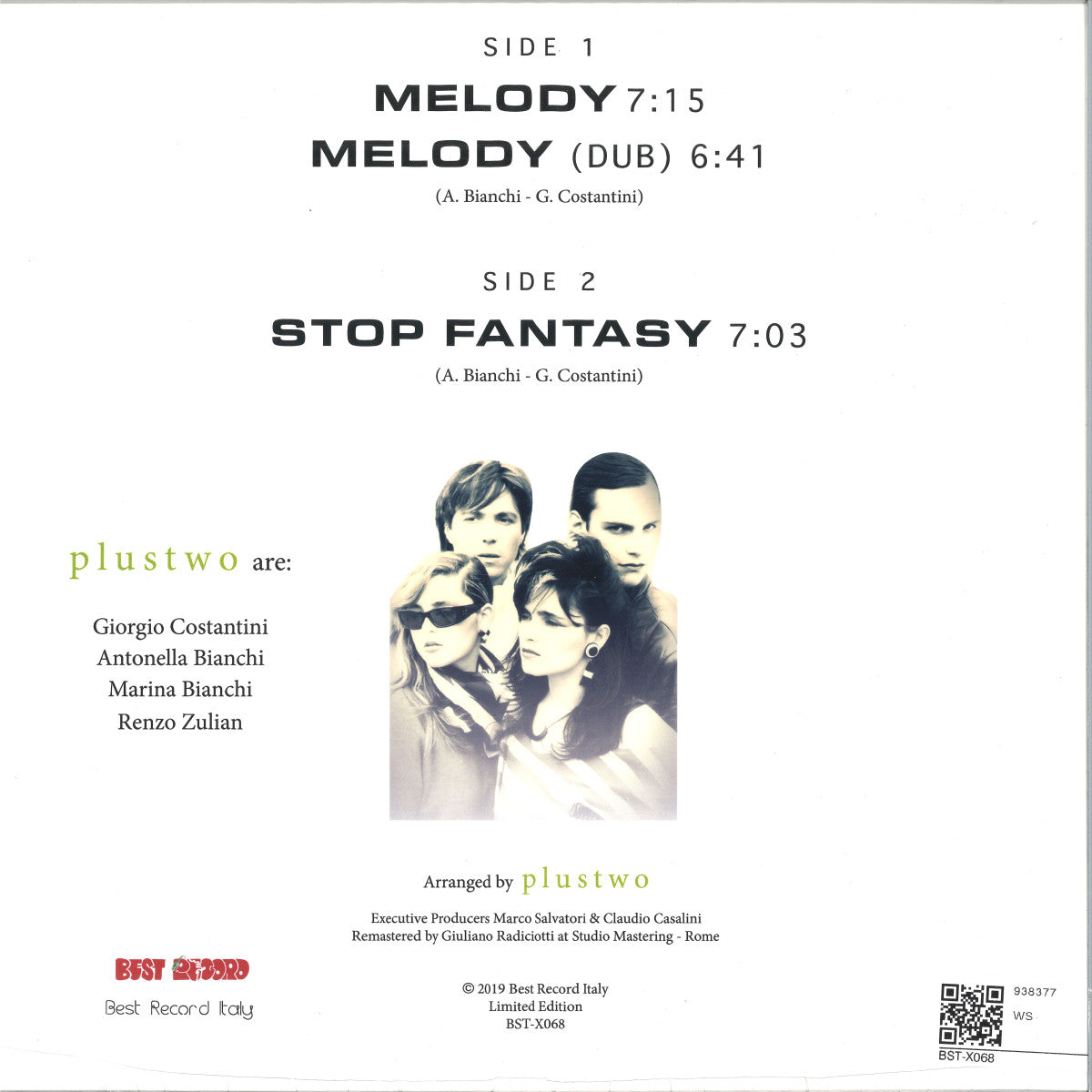 PLUSTWO -  Melody (remastered) / Stop Fantasy