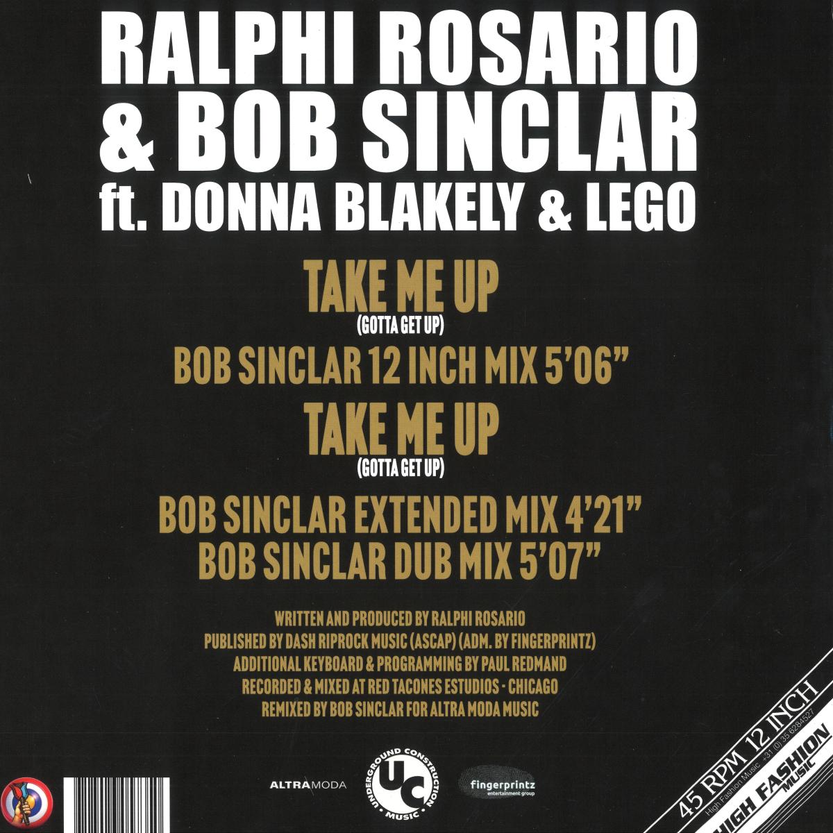RALPHI ROSARIO & BOB SINCLAR FEAT. DONNA BLAKELY & LEGO  - Take Me Up
