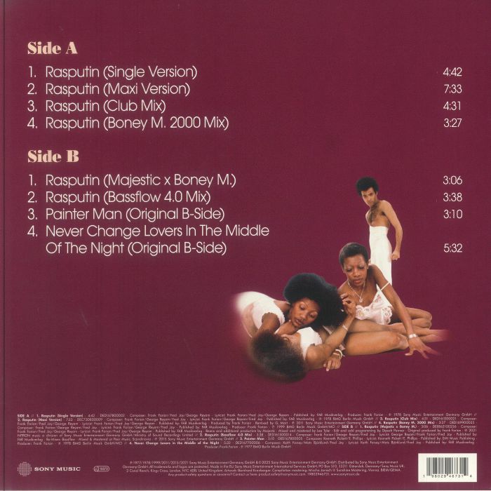 BONEY M  - Rasputin 50th Anniversary EP - Translucent Purple Vinyl Edition